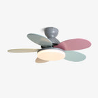 Petal Blade Ceiling Fan with Remote Control and Integrated LED Light