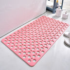 Non-Slip Antibacterial Shower Mat with Drainage Holes and Suction Cups Quick Drying Bath Tub Mat