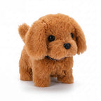 Interactive Plush Puppy Toy Walking Barking Electronic Dog with Tail Wagging and Nodding Head Battery Operated Stuffed Animal for Kids