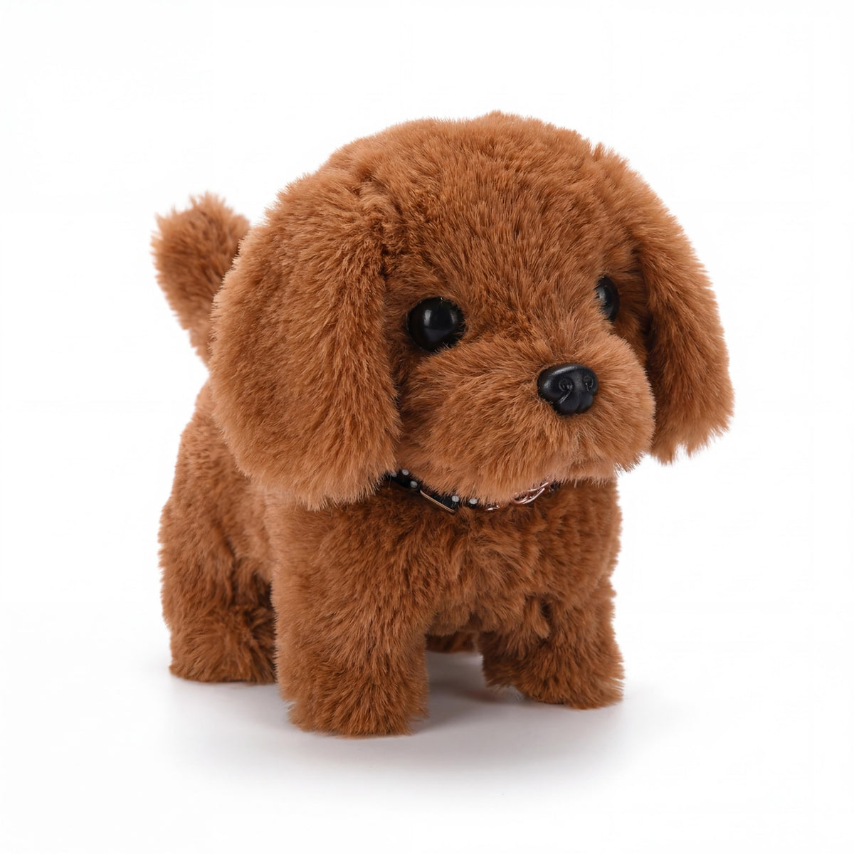 Interactive Plush Puppy Toy Walking Barking Electronic Dog with Tail Wagging and Nodding Head Battery Operated Stuffed Animal for Kids