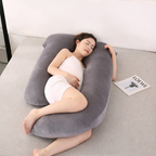 U Shaped Pregnancy Pillow Full Body Maternity Pillow with Removable Washable Cover for Side Sleeping and Nursing