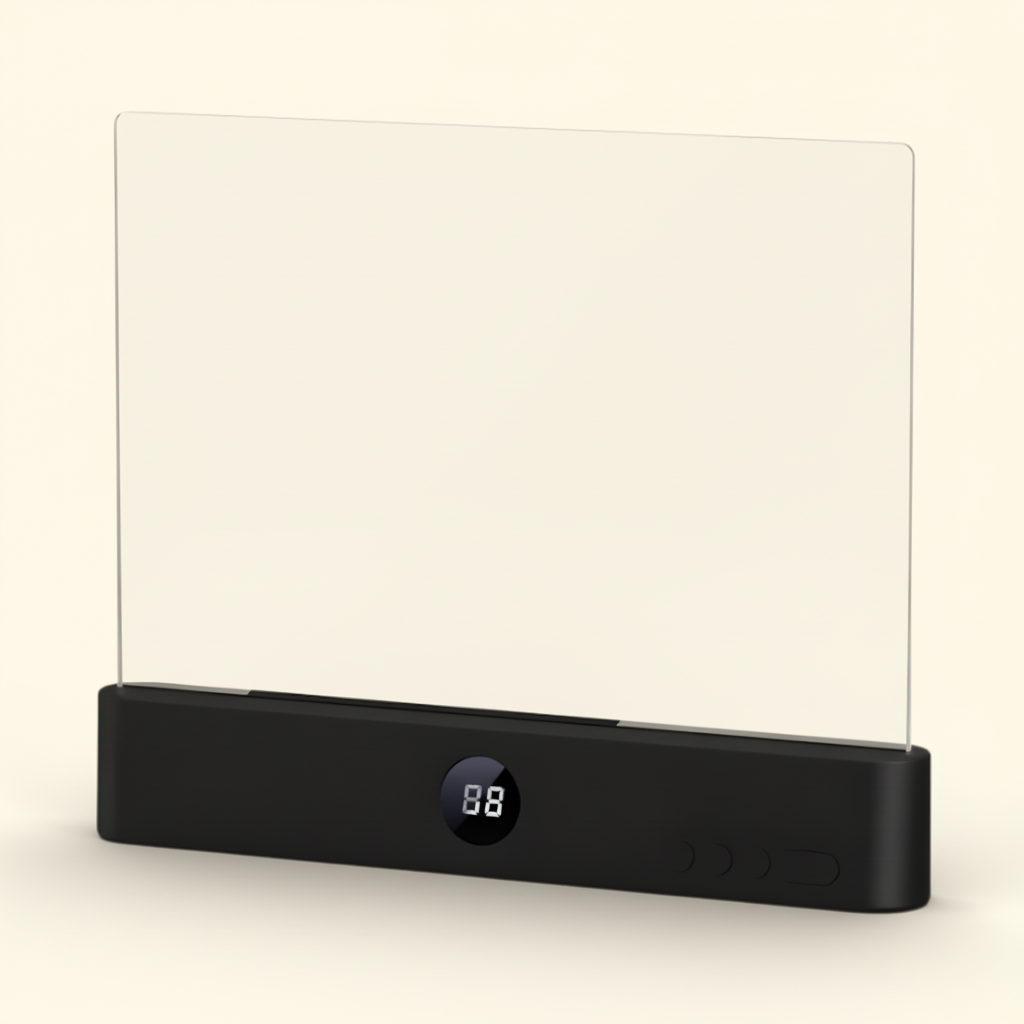 LED Book Light Ultra Thin Rechargeable Reading Lamp Flat Panel Night Light with Adjustable Brightness and Timer