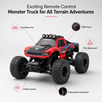 Amphibious Remote Control Monster Truck All Terrain Waterproof Four Wheel Drive RC Car Rechargeable Off-Road Toy Truck for Kids
