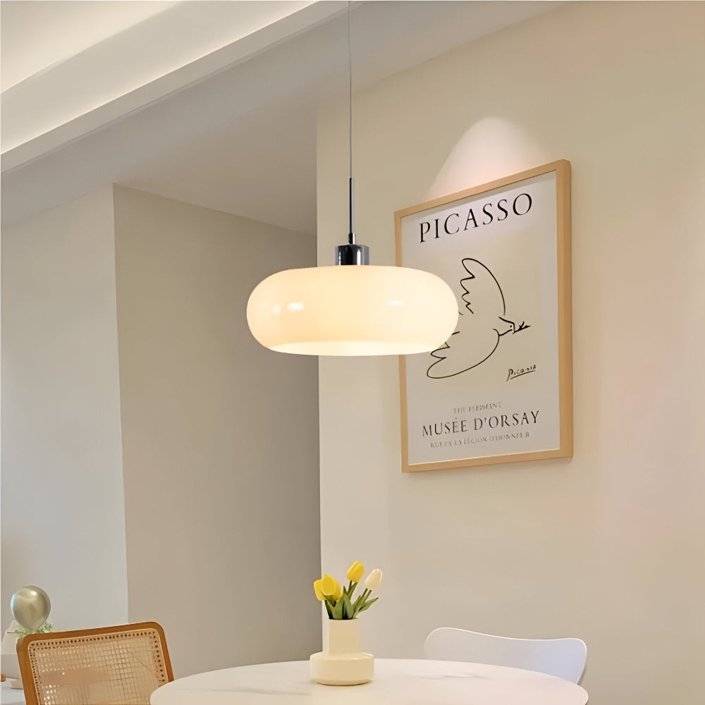 Bauhaus Glass Pendant LED Light with Adjustable Cord