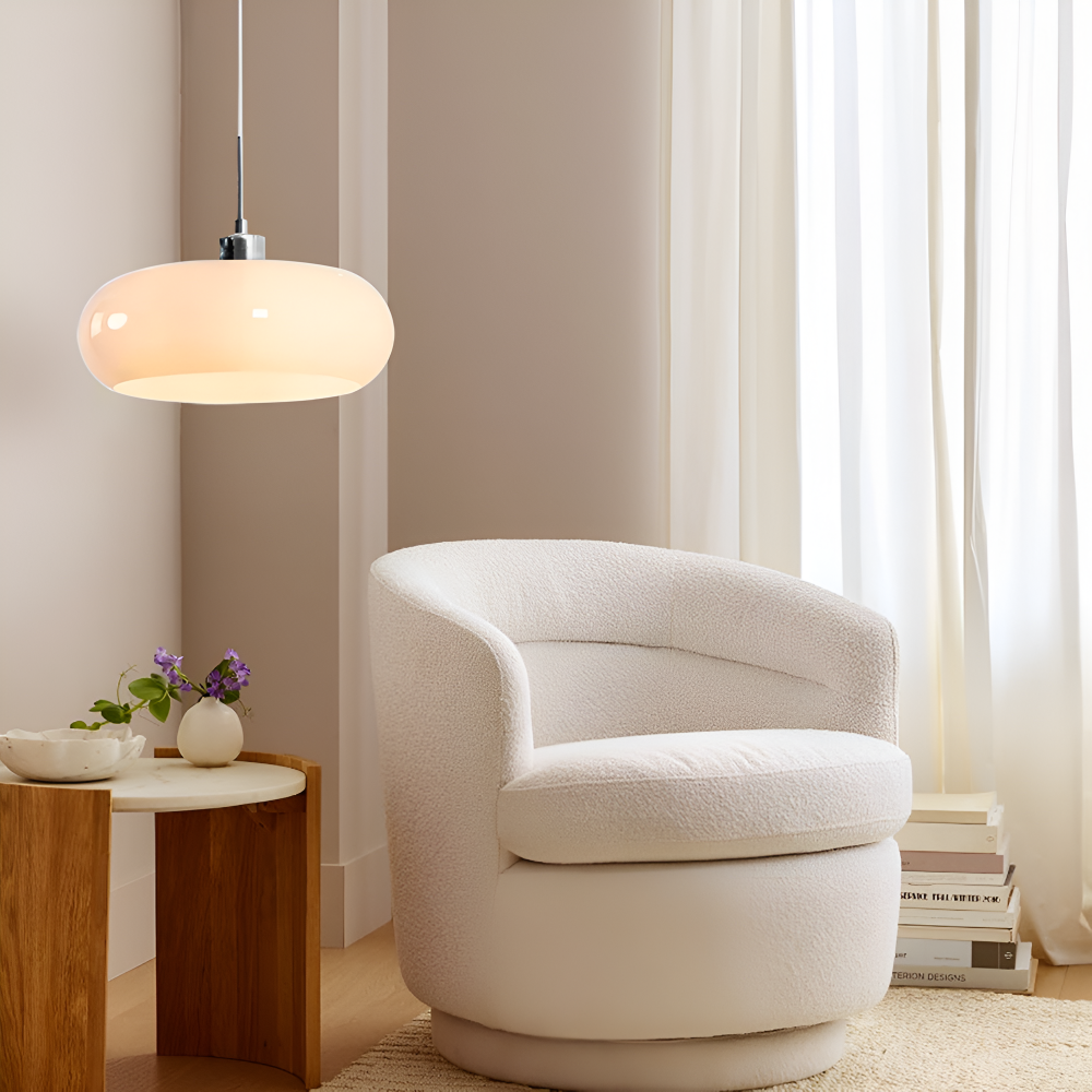 Bauhaus Glass Pendant LED Light with Adjustable Cord