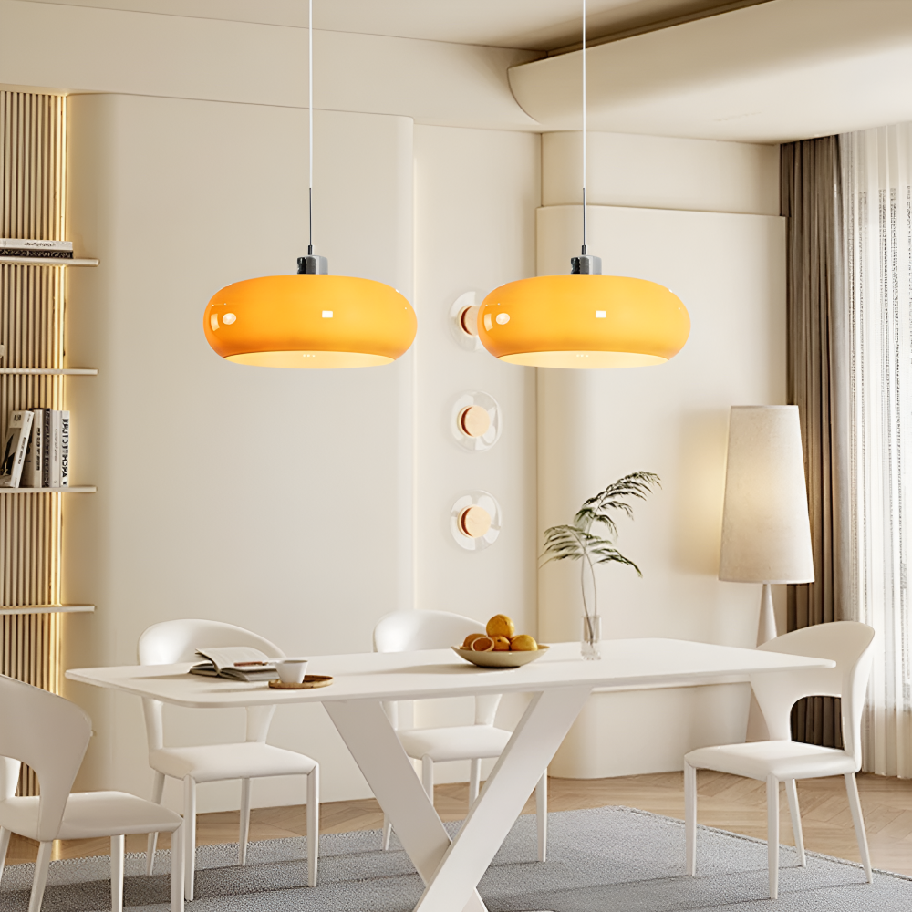 Bauhaus Glass Pendant LED Light with Adjustable Cord