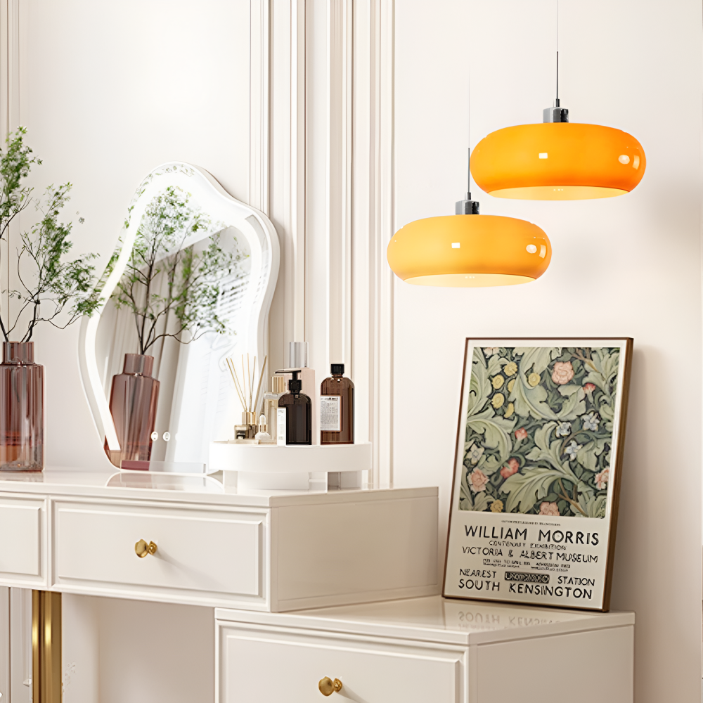 Bauhaus Glass Pendant LED Light with Adjustable Cord