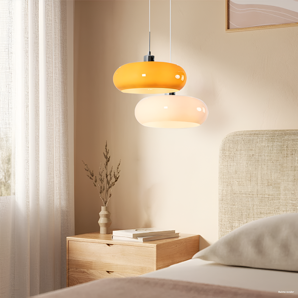 Bauhaus Glass Pendant LED Light with Adjustable Cord