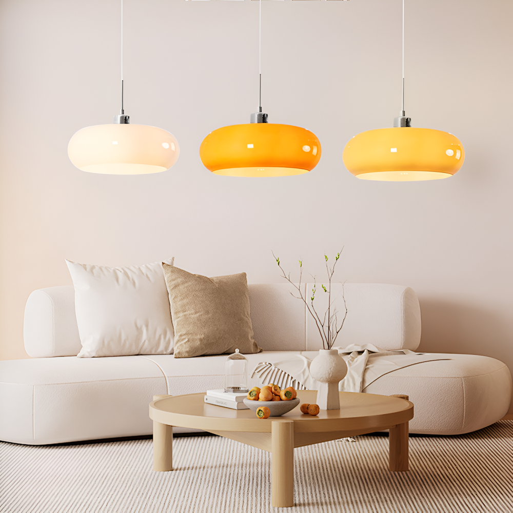 Bauhaus Glass Pendant LED Light with Adjustable Cord
