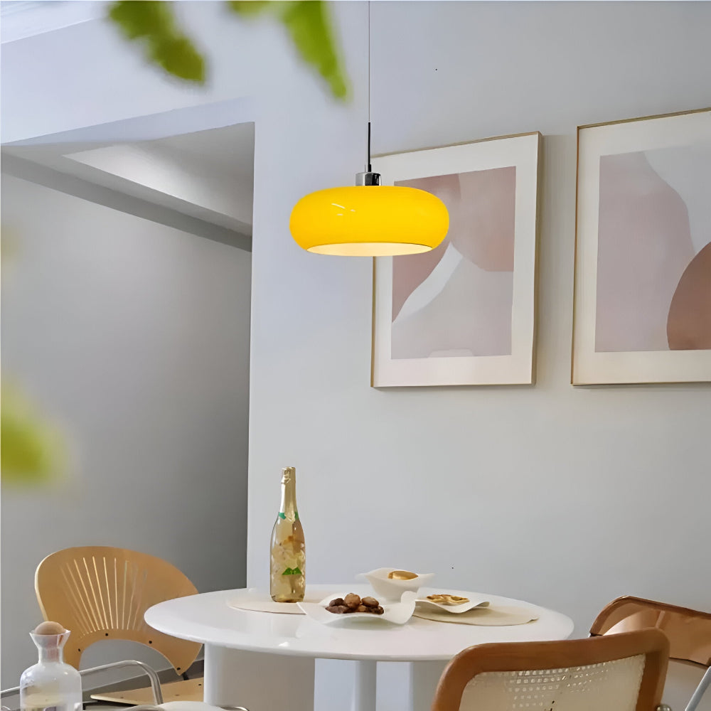 Bauhaus Glass Pendant LED Light with Adjustable Cord