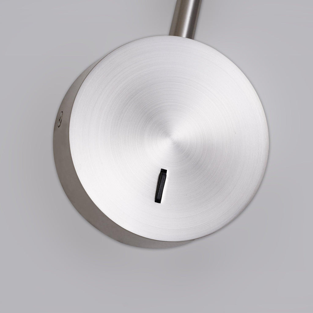 Adjustable Plug-In Reading Wall Sconce with Swing Arm Spotlight