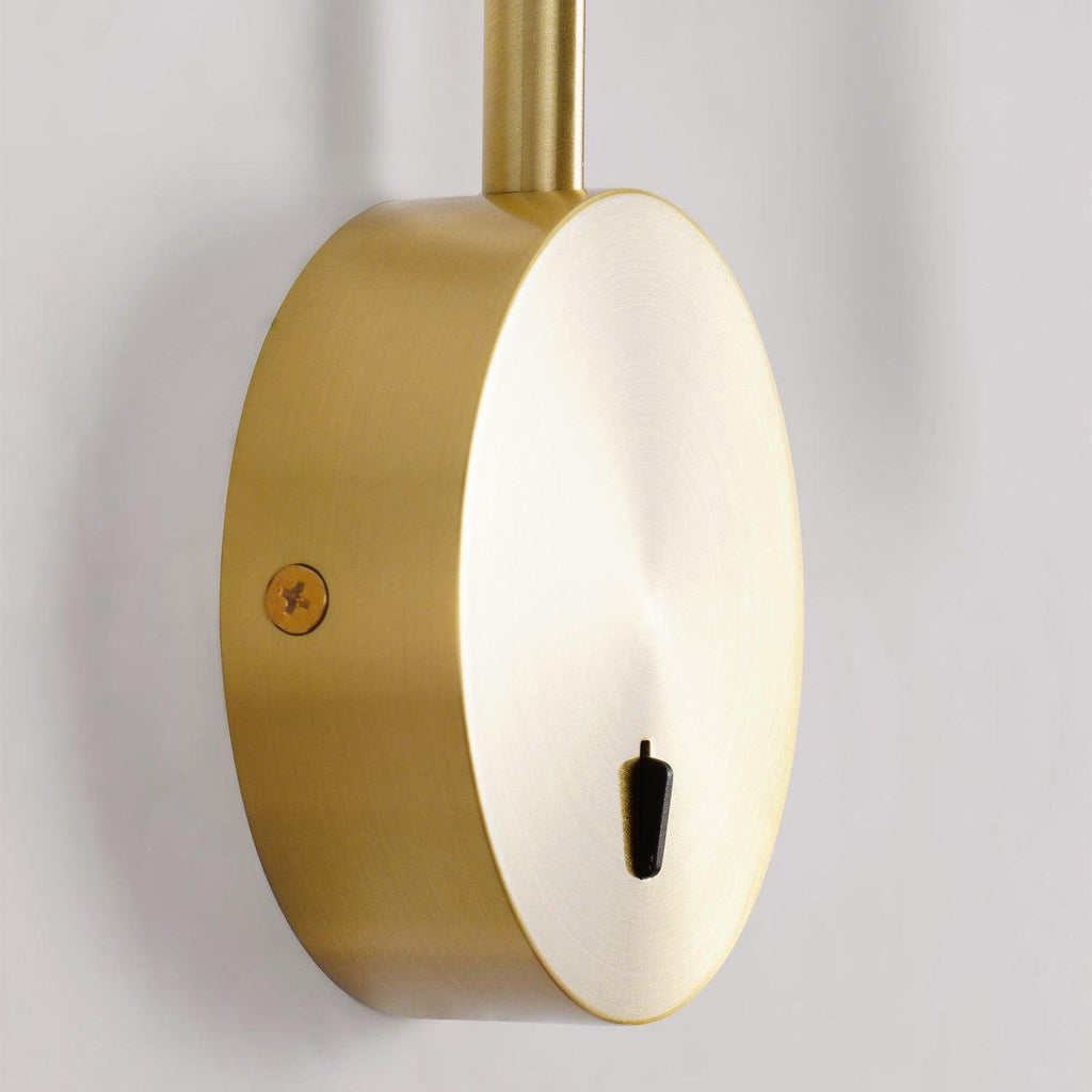 Adjustable Plug-In Reading Wall Sconce with Swing Arm Spotlight