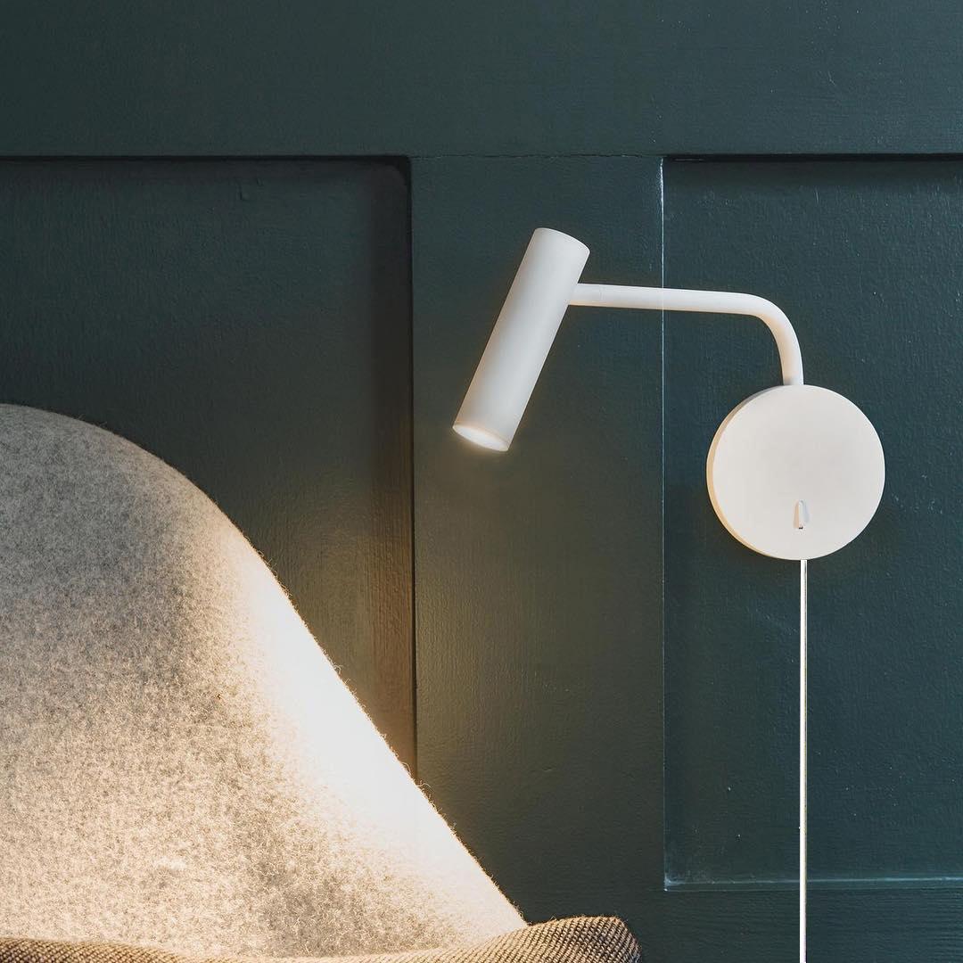 Adjustable Plug-In Reading Wall Sconce with Swing Arm Spotlight