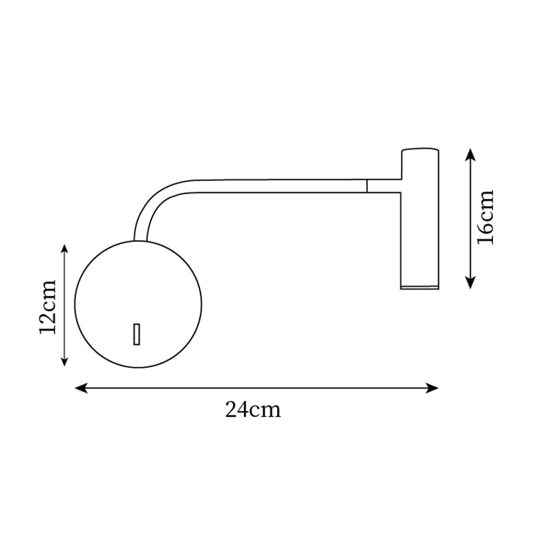 Adjustable Plug-In Reading Wall Sconce with Swing Arm Spotlight