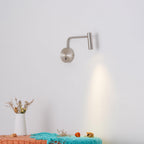 Adjustable Plug-In Reading Wall Sconce with Swing Arm Spotlight