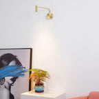 Adjustable Plug-In Reading Wall Sconce with Swing Arm Spotlight
