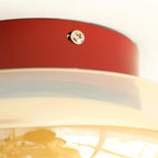 Flush Mount Glass Ceiling Light with LED Light
