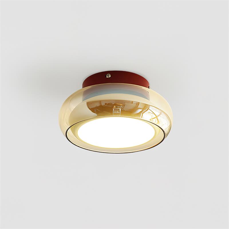 Flush Mount Glass Ceiling Light with LED Light