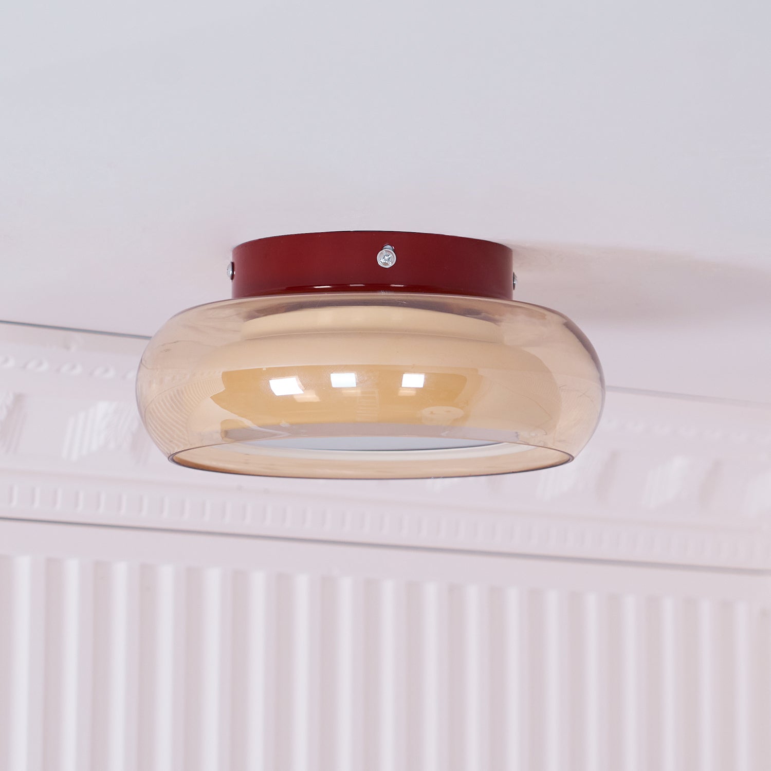 Flush Mount Glass Ceiling Light with LED Light