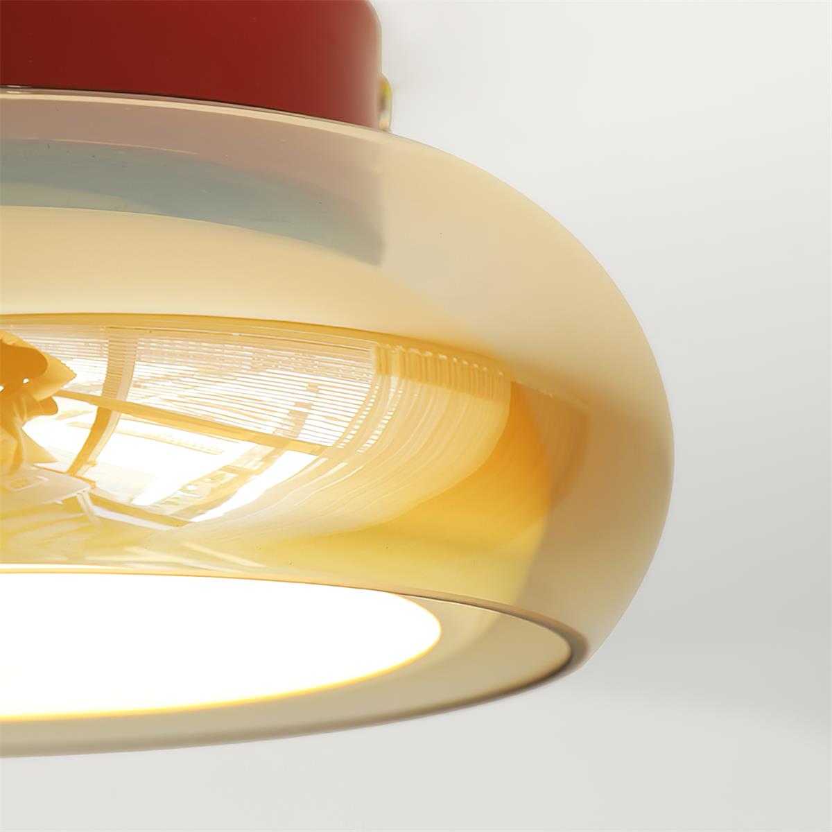 Flush Mount Glass Ceiling Light with LED Light