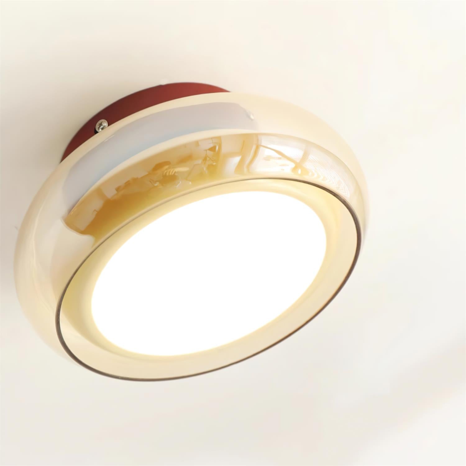 Flush Mount Glass Ceiling Light with LED Light