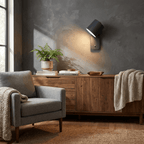 Rotatable Cylinder Wall Sconce with Adjustable Spotlight Head