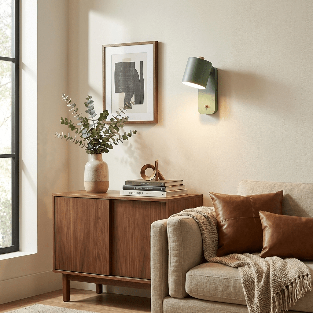 Rotatable Cylinder Wall Sconce with Adjustable Spotlight Head