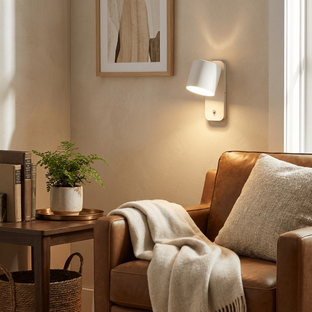 Rotatable Cylinder Wall Sconce with Adjustable Spotlight Head