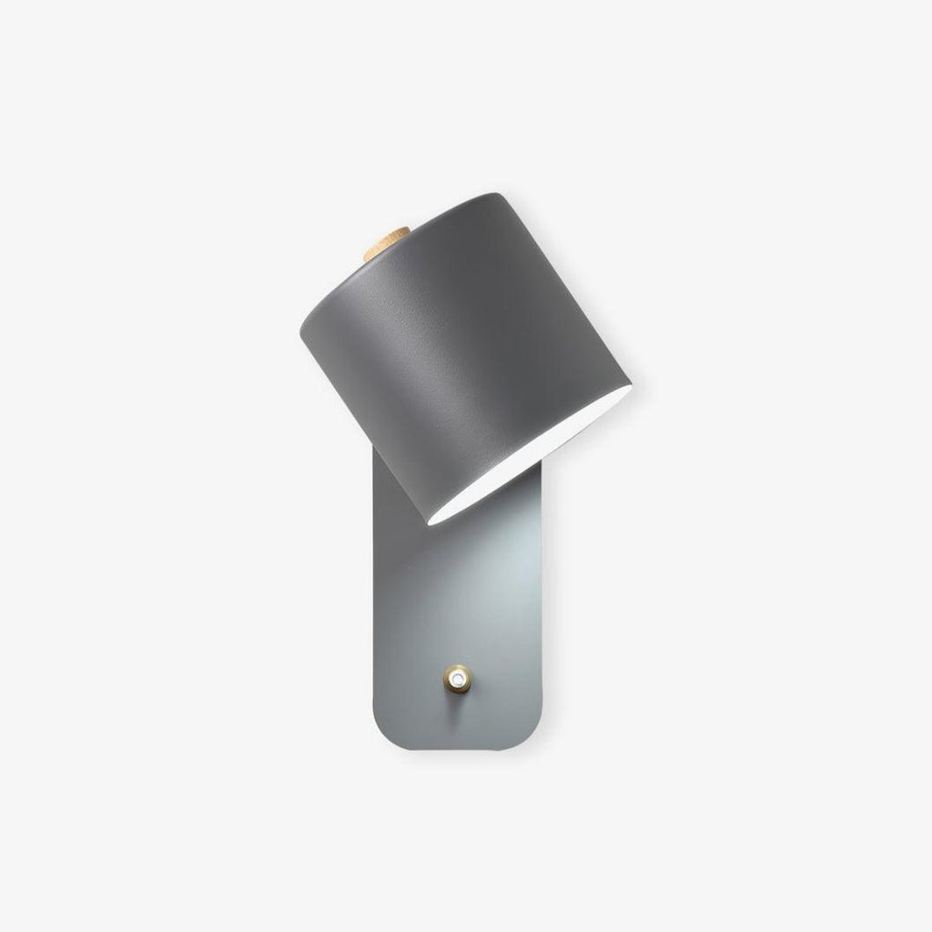 Rotatable Cylinder Wall Sconce with Adjustable Spotlight Head
