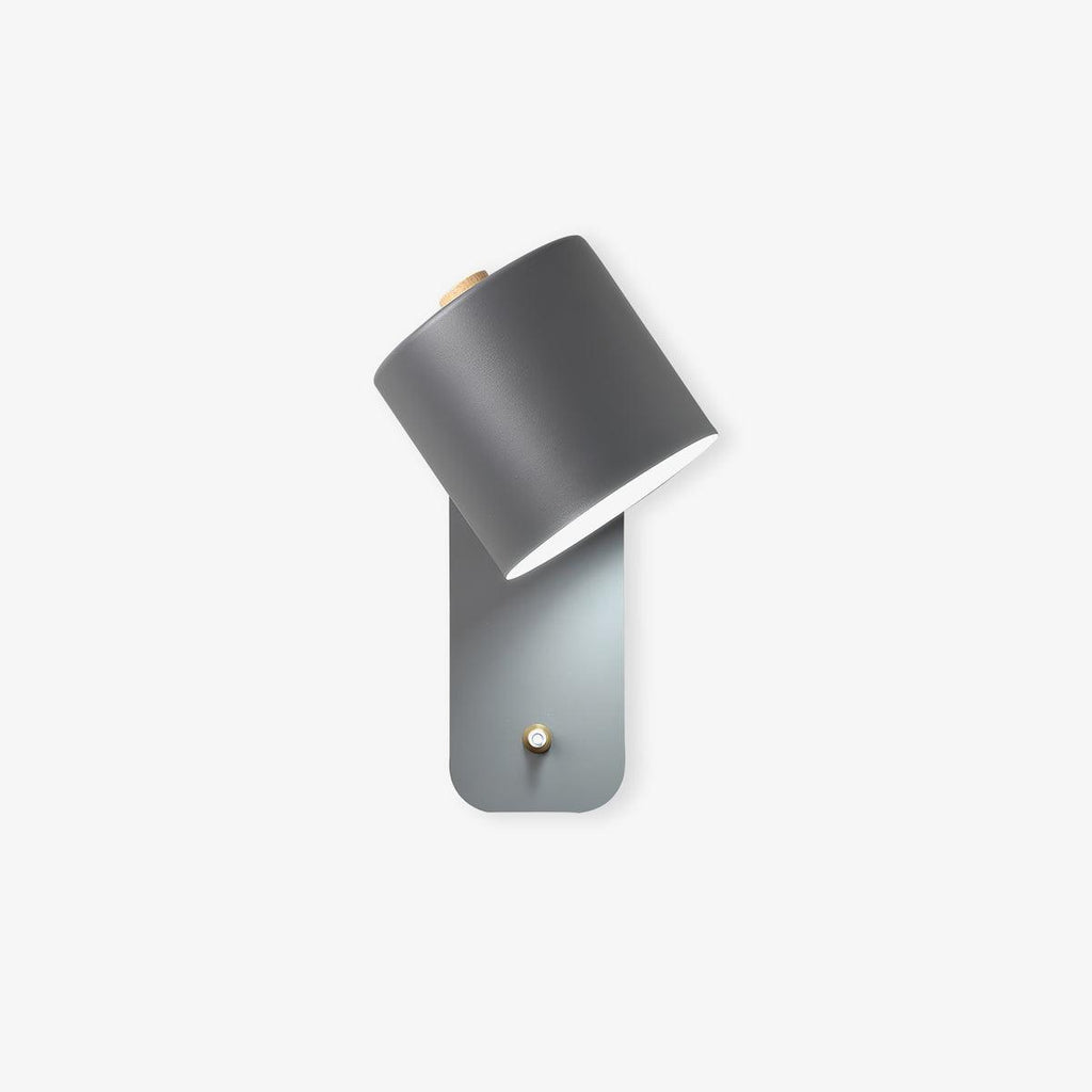 Rotatable Cylinder Wall Sconce with Adjustable Spotlight Head