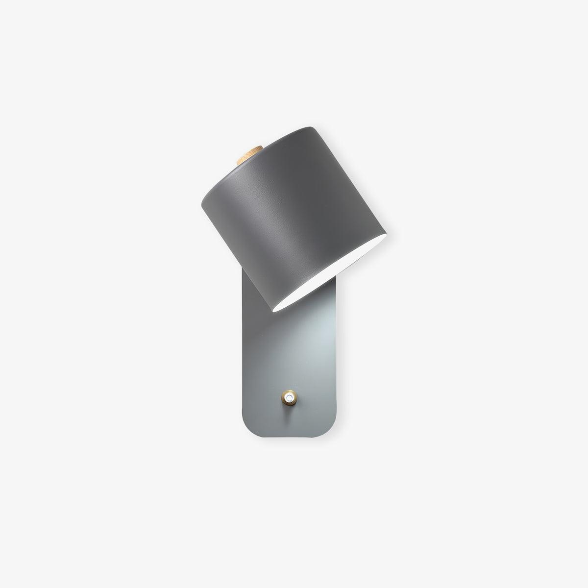 Rotatable Cylinder Wall Sconce with Adjustable Spotlight Head