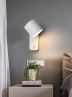 Rotatable Cylinder Wall Sconce with Adjustable Spotlight Head