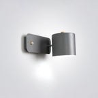 Rotatable Cylinder Wall Sconce with Adjustable Spotlight Head