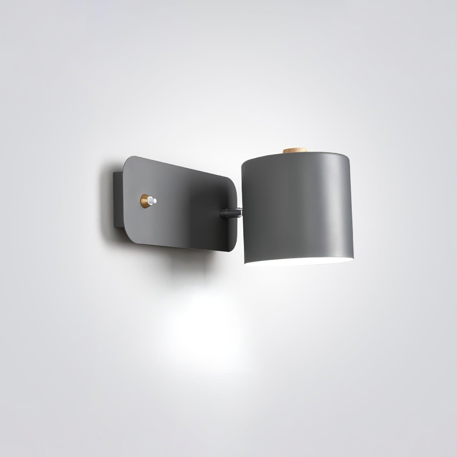 Rotatable Cylinder Wall Sconce with Adjustable Spotlight Head