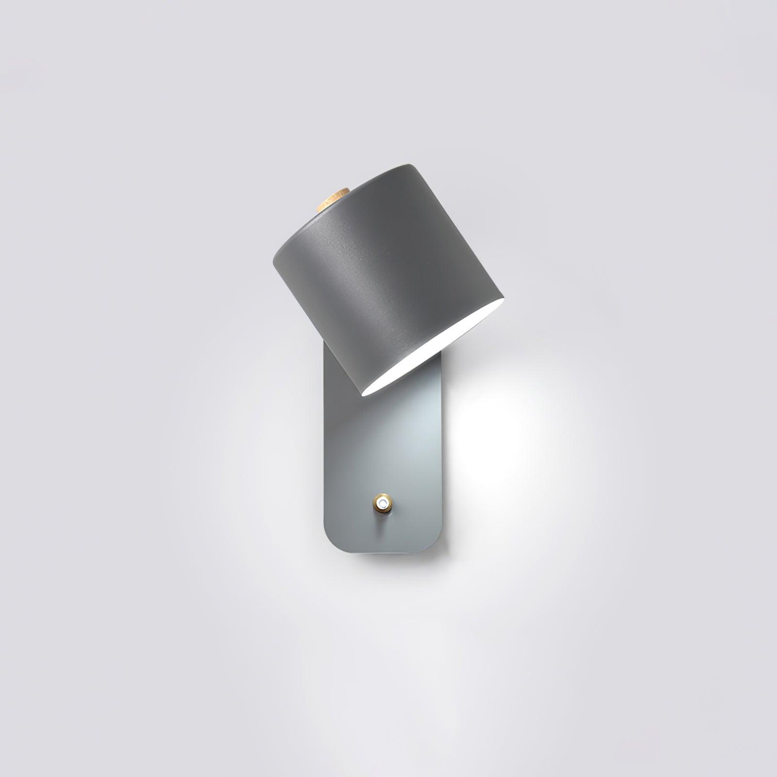 Rotatable Cylinder Wall Sconce with Adjustable Spotlight Head