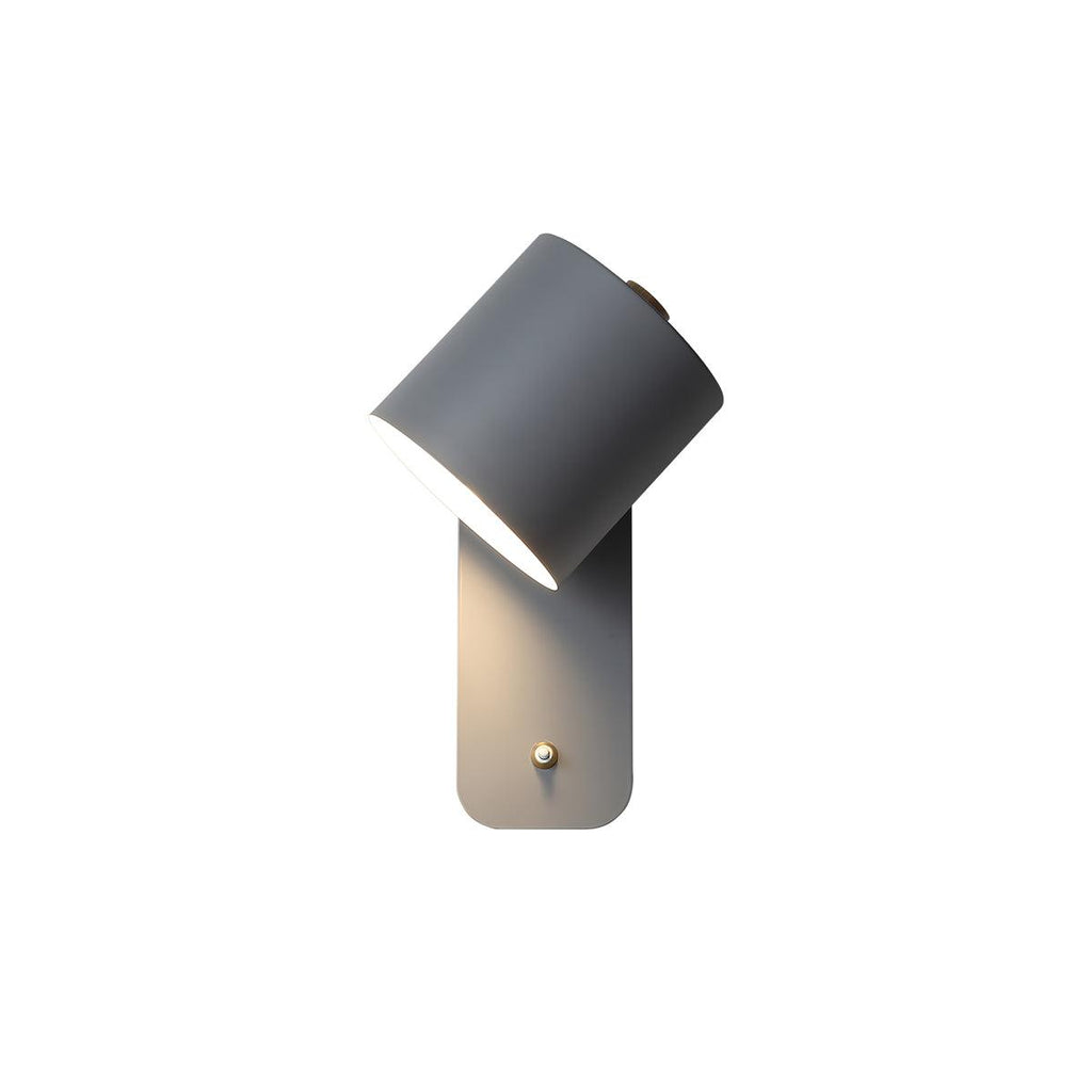 Rotatable Cylinder Wall Sconce with Adjustable Spotlight Head