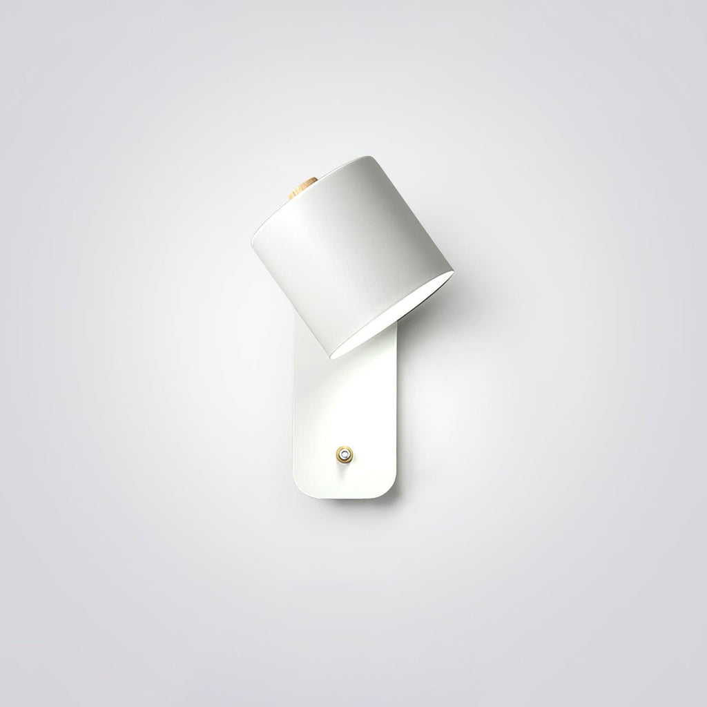 Rotatable Cylinder Wall Sconce with Adjustable Spotlight Head