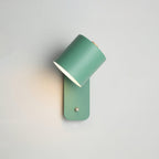 Rotatable Cylinder Wall Sconce with Adjustable Spotlight Head