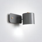 Rotatable Cylinder Wall Sconce with Adjustable Spotlight Head
