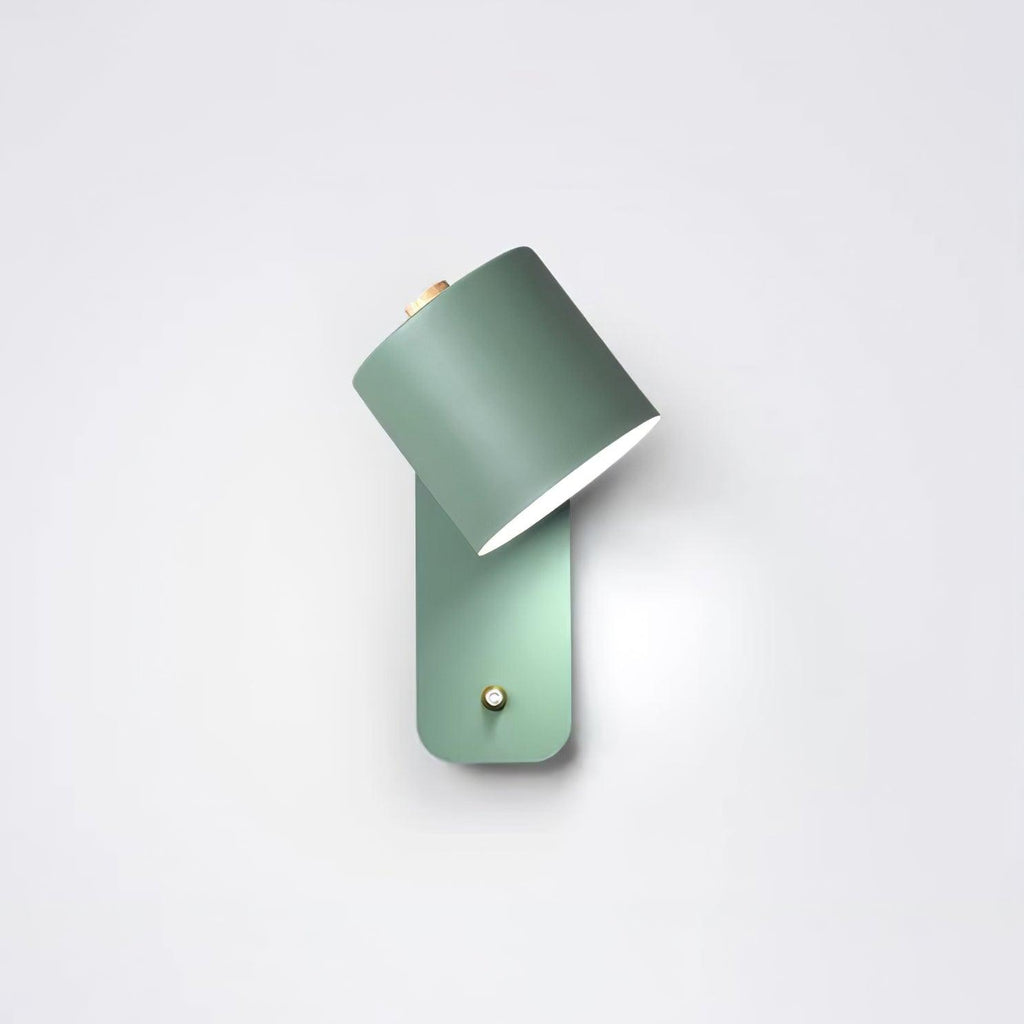 Rotatable Cylinder Wall Sconce with Adjustable Spotlight Head