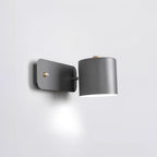 Rotatable Cylinder Wall Sconce with Adjustable Spotlight Head