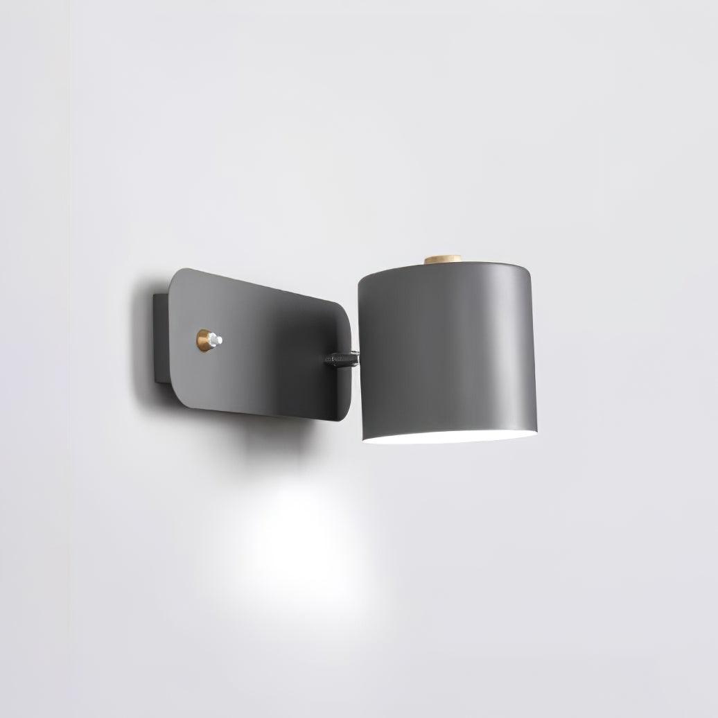 Rotatable Cylinder Wall Sconce with Adjustable Spotlight Head
