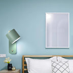 Rotatable Cylinder Wall Sconce with Adjustable Spotlight Head