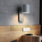 Rotatable Cylinder Wall Sconce with Adjustable Spotlight Head