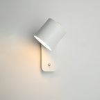 Rotatable Cylinder Wall Sconce with Adjustable Spotlight Head