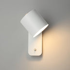 Rotatable Cylinder Wall Sconce with Adjustable Spotlight Head
