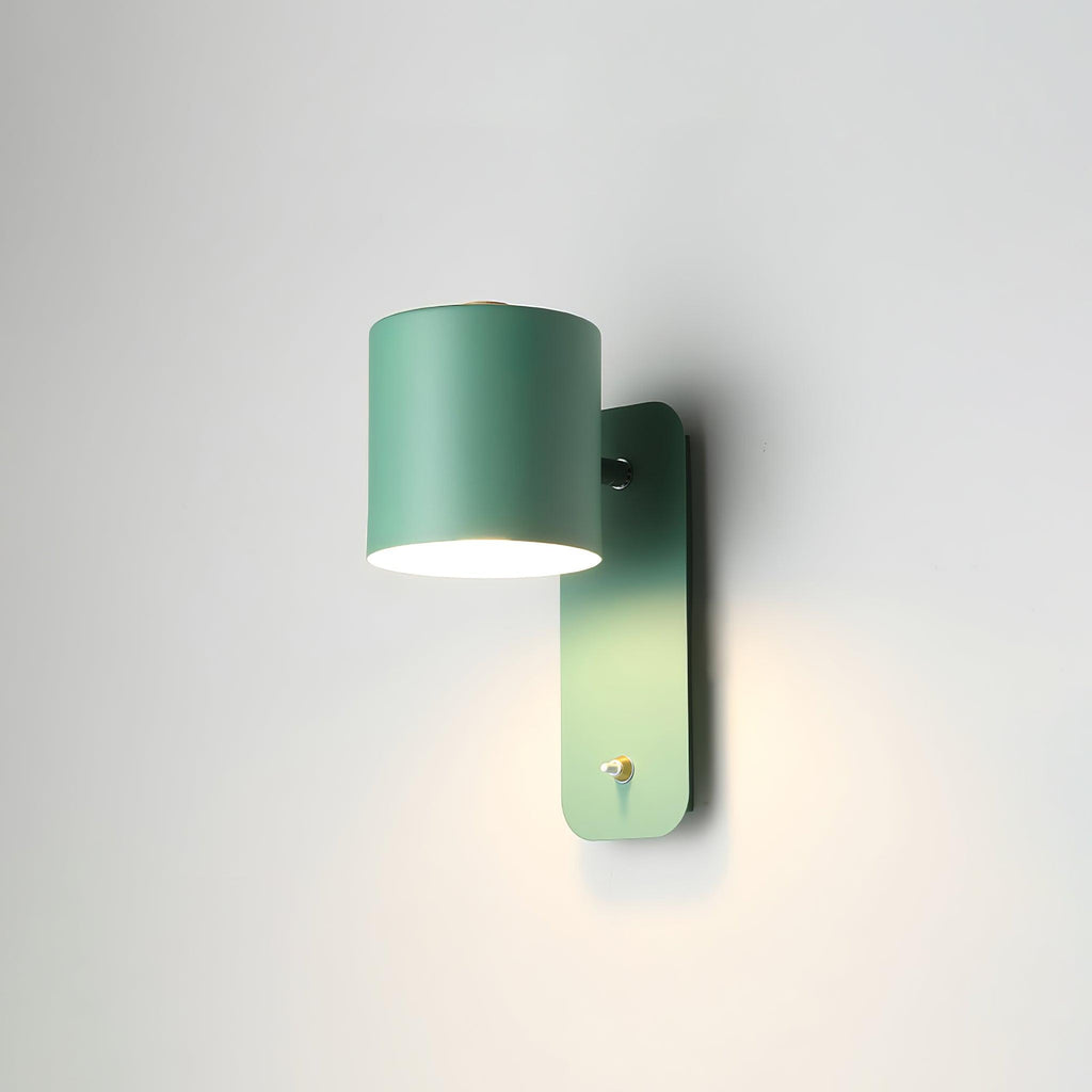 Rotatable Cylinder Wall Sconce with Adjustable Spotlight Head