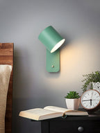 Rotatable Cylinder Wall Sconce with Adjustable Spotlight Head