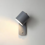 Rotatable Cylinder Wall Sconce with Adjustable Spotlight Head