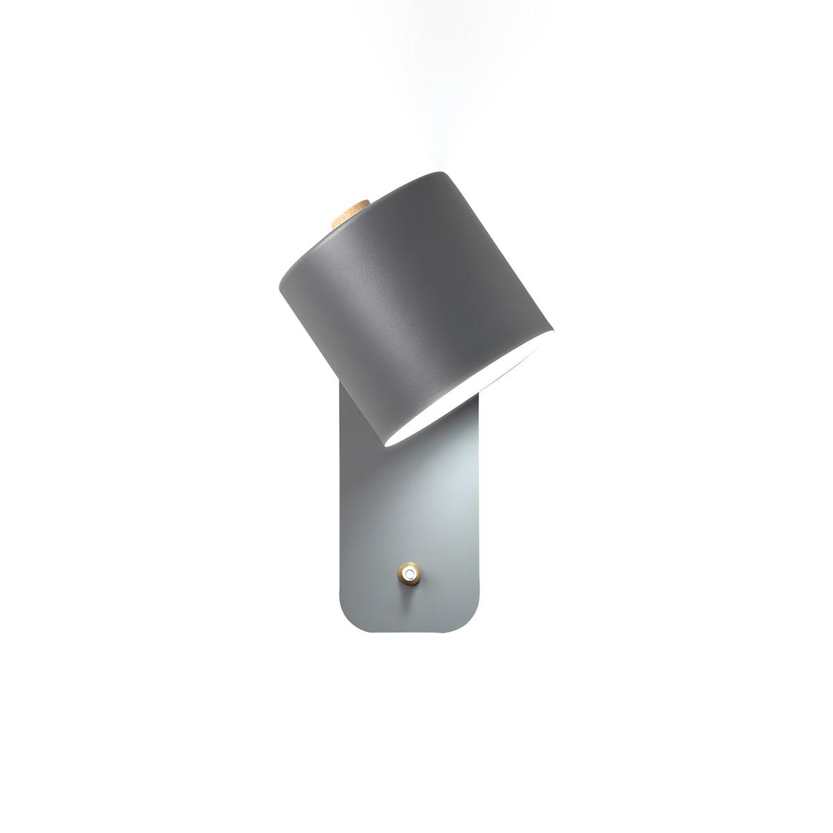 Rotatable Cylinder Wall Sconce with Adjustable Spotlight Head